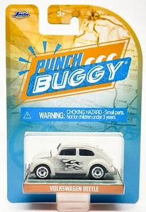 Majorette Volkswagen Beetle Vintage Flame Decor - White Buggy Slug 3" in Package - Picture 1 of 4