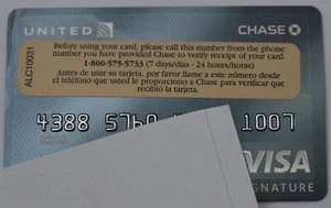 Expired Chase United Airline Mileage Plus Explorer Visa Signature Credit Card US - Picture 1 of 1