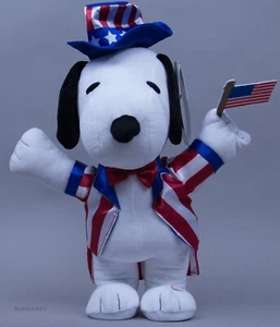 Peanuts Animated & Singing Snoopy Patriotic Yankee Doodle Side Stepper Plush NWT - Picture 1 of 1