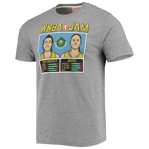 Men's Seattle Storm Stewart & Bird Homage Gray Jam T-Shirt Size Large Cover