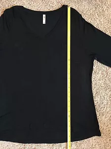 Nueva con etiquetas Britz Mangas Largas Negra Talla Grande 3X Camiseta Top Blusa con Agujero Pequeño - Imagen 1 de 10