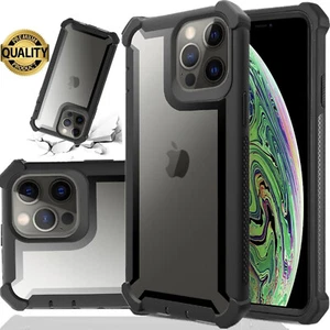 For iPhone 7 8 6 Plus SE 14 13 12 11 Pro Max Mini X Xs XR Clear Shockproof Case - Picture 1 of 10