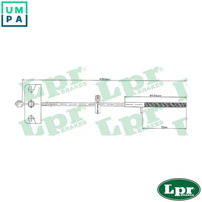 CABLE PULL PARKING BRAKE C0840B FOR ALFA ROMEO FIAT TIPO TEMPRA/SW/S.W. COUPE - Image 1 of 4