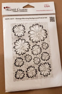 Sello de fondo de flores Heartfelt Creations HCPC3577 - Vintage mañana - grande Foto 1 de 2