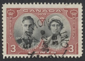 Anillo dividido Canadá matasellos SON Harty Station ONT #248 3c visita real - Imagen 1 de 3