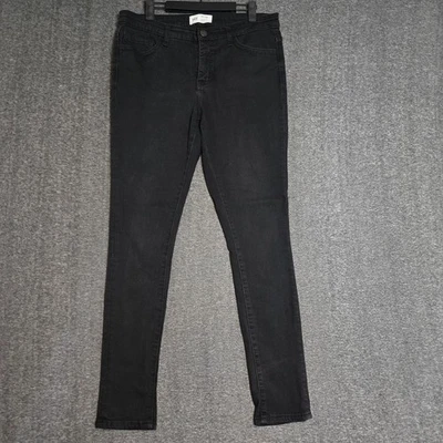 女式 BKE Payton 牛仔裤中腰紧身黑色 30x31.5 码(Meas. 32x30) — 第 1/4 张图片