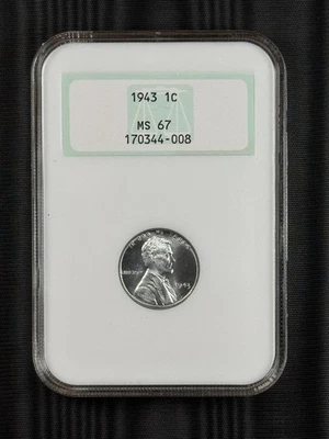 1943 1C NGC MS 67 Flawless NGC Gen 4 Holder Beautiful Cent - Image 1 of 3