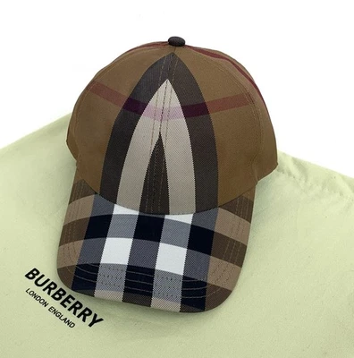Burberry London Nova Check Algodón Lona Béisbol Brit Gorra Sombrero Marrón Talla M Foto 1 de 4
