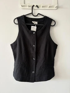 NEXT - WAISTCOAT WITH BUTTONS - SIZE 10 - BLACK - Picture 1 of 7