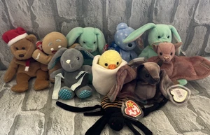 10 Stück TY Weihnachten/Feiertag Beanie Babys und mehr Plüsch Stofftier - Bild 1 von 9