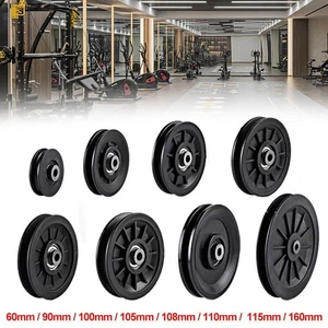 60-160mm Universal Bearing Pulley Wheel Cable Gym Fitness Equipment Part Nylon - Picture 1 of 20