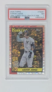 2025 Topps Series 1 - Aaron Judge #T90-57 Gold Crackle /50 PSA 7  - Picture 1 of 2