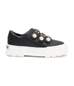 Karl Lagerfeld Paris Cavan verzierte Leder Plateau Sneaker schwarz neu im Karton - Bild 1 von 9