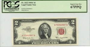1953C $2 Legal Tender Note FR#1512 PCGS Superb 67PPQ - Picture 1 of 2
