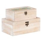 Decorative Box 30 X 18 X 12 Cm Sheets Rattan Dmf (2 Units) NEW