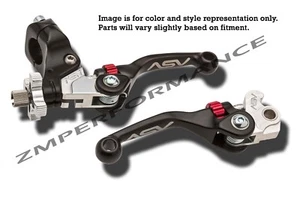 SUZUKI LTR 450 06 - 09 F4 SHORTY ASV CLUTCH AND BRAKE LEVERS BLACK PAIR PACK - Picture 1 of 1