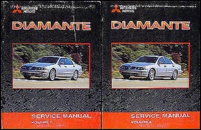 2002 Mitsubishi Diamante Tienda Manual 2 Volumen Juego Reapir Servicio Books OEM - Imagen 1 de 3