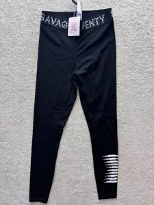 Leggings Savage X Fenty Sport Bottoms neri taglia S tempo libero di Rihanna NUOVI - Foto 1 di 7