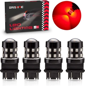 4-Pack Super Bright 3157 3156 3057 4057 3157K LED Bulbs Brilliant Red 9-30V Non- - Picture 1 of 12