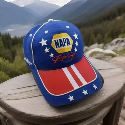  NAPA 赛车帽 Dale Earnhardt 15 NASCAR 红色白色和蓝色棒球帽复古 — 第 1/4 张图片