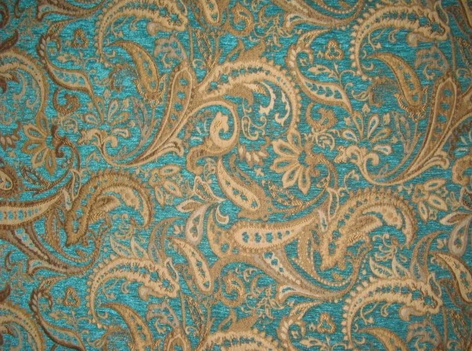Chenille  Upholstery Marina Paisley Drapery fabric by the yard  54" Wide - Image 1 of 1