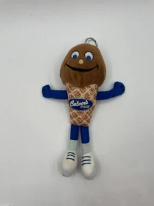 RARE Culvers SCOOPIE Plush Chocolate Ice Cream Cone KEYCHAIN Custard 2003 8" - Picture 1 of 9
