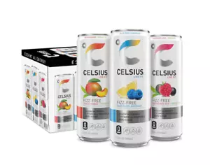 PACK OF 12 ✨ CELSIUS FIZZ FREE VARIETY PACK Energy Drink CANS | Zero Sugar Fun - Picture 1 of 5
