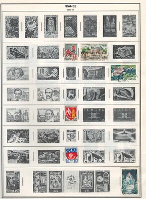 FRANCE 1963-1966 Very Fine Used Stamps Hinged on list: 2 Sides - Image 1 of 2