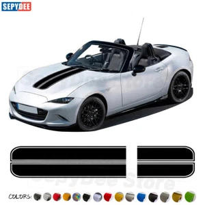 Car Hood Bonnet Stripes Rear Trunk Sticker For Mazda MX5 MK1 MK2 MK3 MK4 NA NB - Picture 1 of 15