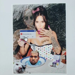 Kim Kardashian Pop Art Kanye West STAMPA Opera d'arte graffiti originale NY - Foto 1 di 4