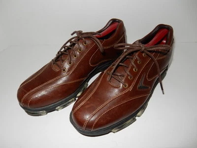 Zapatos de golf Callaway de cuero para hombre con púas, 7,5 con par de árboles de zapatos de cedro Foto 1 de 4