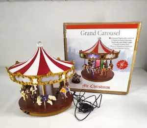 Vintage Mr Christmas Merry Go Round The Grand Carousel Weihnachtsdeko mit Box lesen - Bild 1 von 7