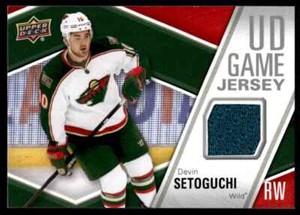2011-12 Upper Deck Game Jerseys Devin Setoguchi Minnesota Wild #GJ-SE