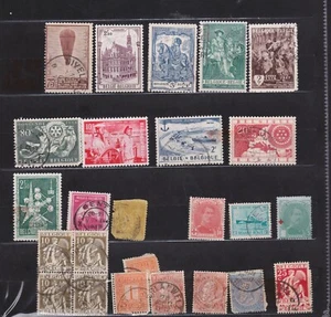 Belgien Briefmarken LOT von 50 von 1910 bis 1960 sowohl gebraucht als auch ungebraucht. - Bild 1 von 2