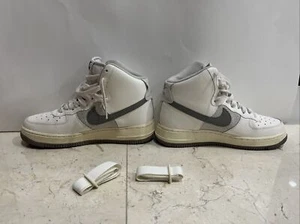 Size 6.5 (GS) - Nike Air Force 1 Mid Sail Medium Grey - Picture 1 of 4