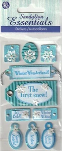 ¡RARO! Etiquetas temáticas de nieve de invierno Sandylion Essentials vintage 13944 ¡Envío rápido y gratuito! - Imagen 1 de 1