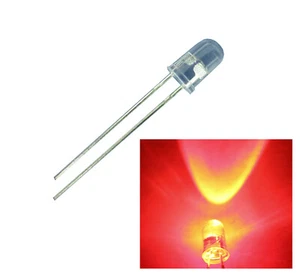 20 St. Flacker Led 5mm ROT klar- Flackerlicht, Kerzen & Lagerfeuer +Widerstände - Bild 1 von 1