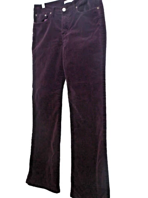 Pantalones bootcut Alberto Makali NY Paris Milan talla 6 (30x30) púrpura de algodón cepillado Foto 1 de 4