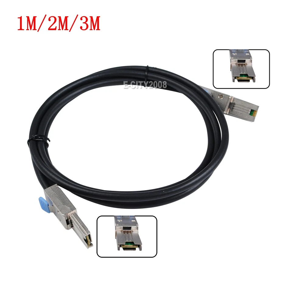 Mini SAS 26P SFF-8088 to SFF-8088 SAS 26P Data Raid Hard Disk Cable 6Gp/s 1/2/3M - Image 1 of 4