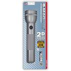 Maglite Heavy-Duty Incandescent 2-Cell D 2 Cell in Blister Pack Gray Flashlight