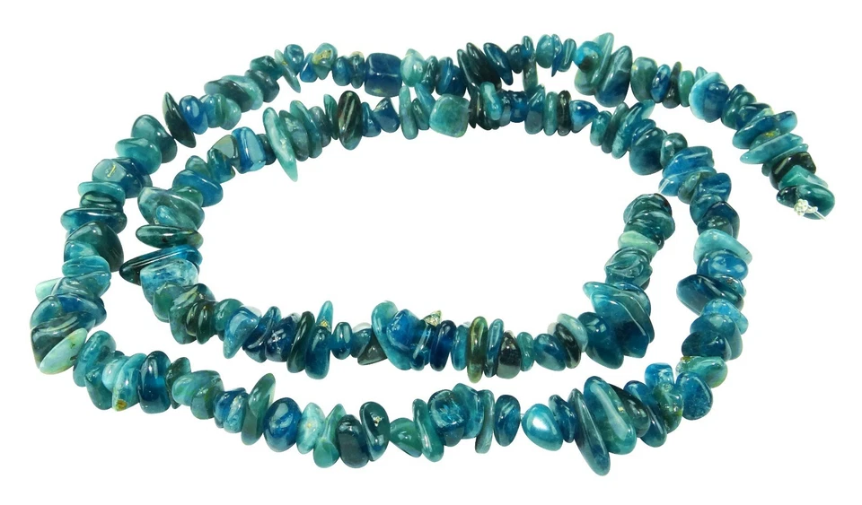 😏 Apatit Splitter-Nuggets ca. 4-6 mm Edelsteinperlen Perlen Strang für Kette 😉 - Bild 1 von 1