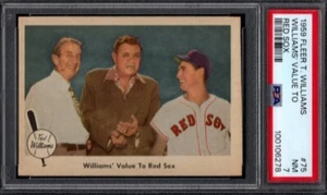 PSA 7 - 1959 Fleer Ted Williams #75 - Eddie Collins/Babe Ruth Boston Red Sox HOF - Picture 1 of 2