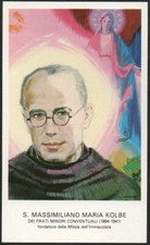 Holy card del Venerable P.Maximiliano Kolbe santino image pieuse andachtsbild