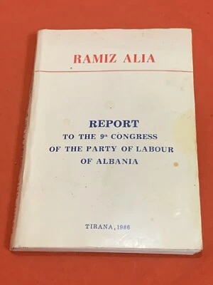 OLD ALBANIA BOOK-ENVER HOXHA-REPORT TO THE 9thCONGRESS OF PLA-COMUNISM TIME-1986 - Image 1 of 4