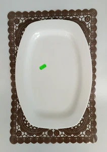 LOTTO 12PZ Vassoi Da Portata East West Porcellana Bianca Bone China 36x25,5cm - Imagen 1 de 6