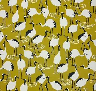 ROBERT ALLEN GRÚA DE INVIERNO CAÑA DORADA PÁJARO AMARILLO TELA MULTIUSOS POR YARDA 54"W Foto 1 de 4