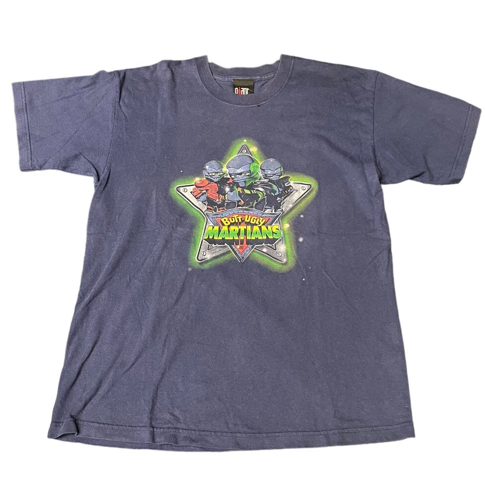 Camisa promocional vintage anos 90 Y2K gigante Nickelodeon BUTT UGLY MARTIANS desenho animado tamanho XL - Imagem 1 de 4