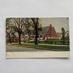 Evanston Club Evanston IL Postcard Exterior Posted 1913 VO Hammon Publishing - Picture 1 of 2