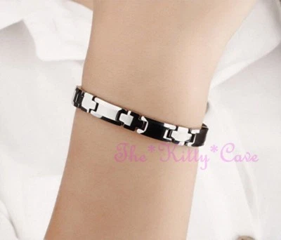 Magnetisch Wolfram Arthritis CTS RSI Schmerzen Linderung, Rhodium Kreuz Armband - Bild 1 von 4