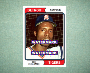 Ben Oglivie Detroit Tigers 1974 Style Custom Baseball Art Card